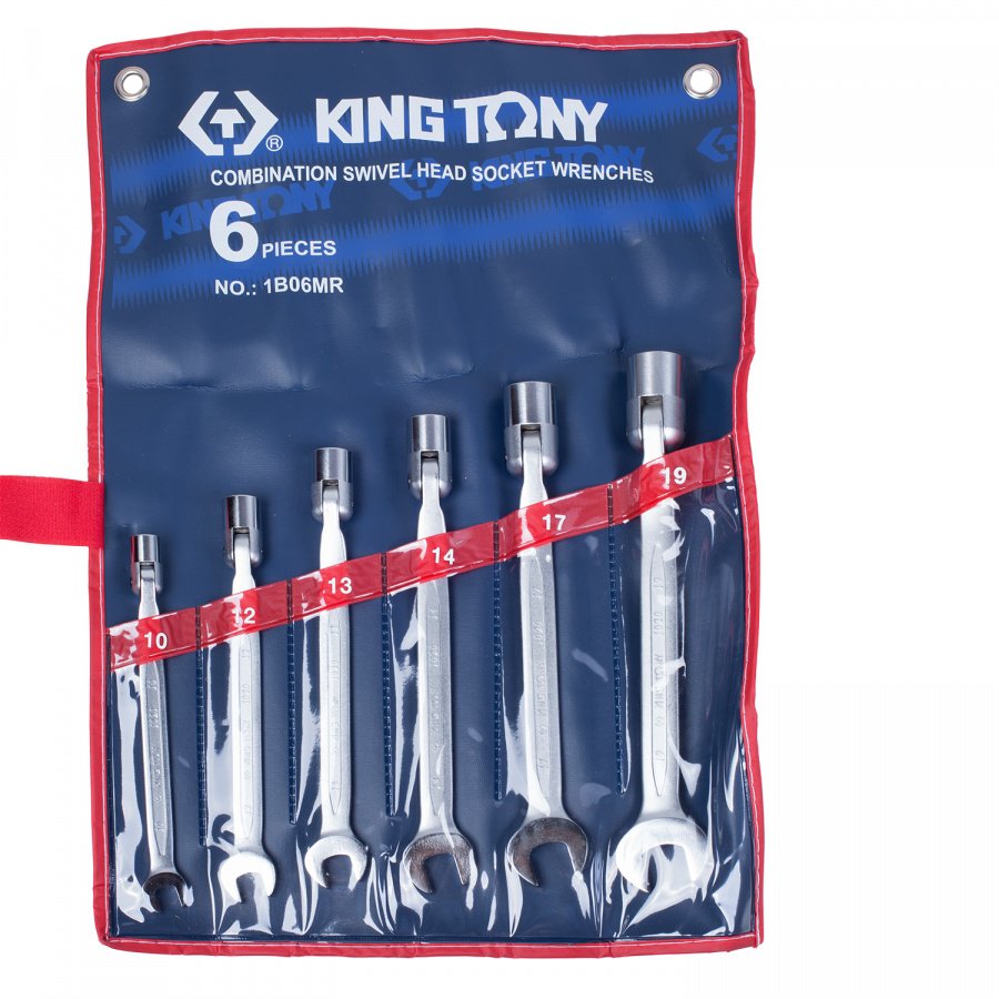 Набор комбинированных ключей, 10-19 мм, 6 предметов KING TONY 1B06MR