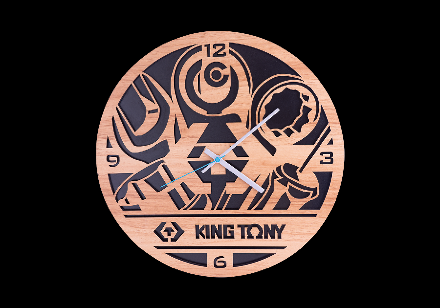 Часы настенные с логотипом бренда "KING TONY" TC001