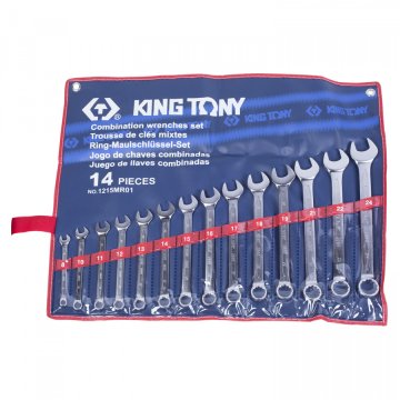 Набор комбинированных ключей, 8-24 мм, 14 предметов KING TONY 1215MR01